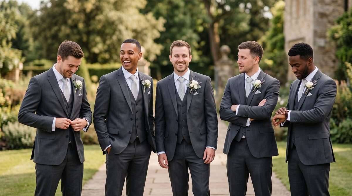 Groomsmen with buttonholes