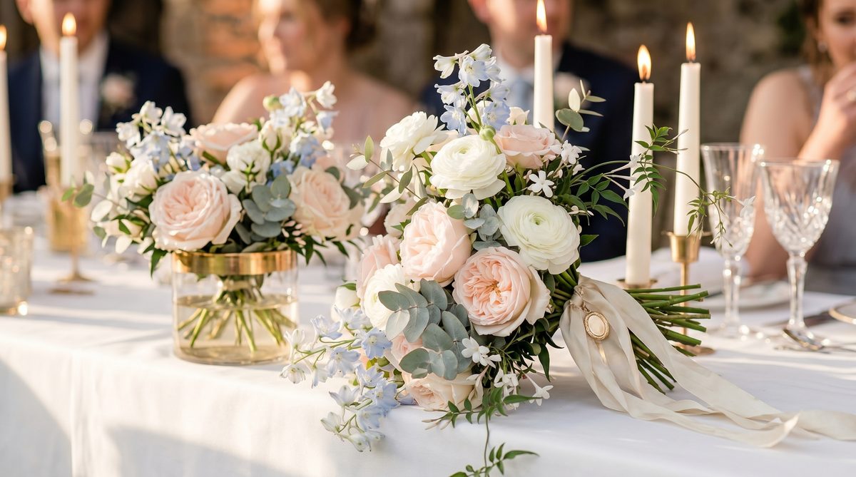 Wedding table flowers